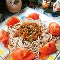 虹色♪︎ちゅーりっぷ's cooksnap of when they made 冷やし蕎麦（乾麺）・ごま油とかつお醤油味.
