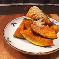 クック5E2Q86☆'s cooksnap of when they made 揚げかぼちゃのごま和え.