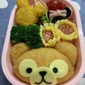 夢にゃんこ's cooksnap of when they made キャラ弁＊ダッフィーお稲荷さん.