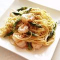 ぽむぽむまりん's cooksnap of when they made 絶品！海老とアスパラのクリームパスタ.
