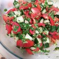 FaithAloha's cooksnap of when they made ペルシャ料理!シラズのシラジサラダ♪.