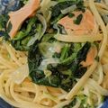 3426's cooksnap of when they made サーモンとほうれん草のクリームパスタ.