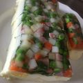 Yokchina's cooksnap of when they made サラダテリーヌ　野菜と卵のゼリー寄せ.