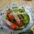 ぞうくんち's cooksnap of when they made きゅうりとトマト、みょうがの酢の物.