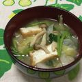 おはなすき's cooksnap of when they made 春キャベツと厚揚げのお味噌汁*･.