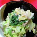 春美姫's cooksnap of when they made キャベツとほうれん草のツナマヨ醤油和え.