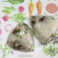 おはなすき's cooksnap of when they made 福神漬けジャコごまおにぎり♪.