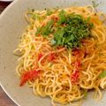ばたみそーぱん☆'s cooksnap of when they made フレッシュトマトとしらすのオイルパスタ.