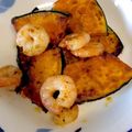 葉っぱのドイリー's cooksnap of when they made カボチャと海老の夏炒め.