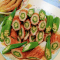 月✳Iris's cooksnap of when they made 【農家のレシピ】ちくわのオクラ詰め.