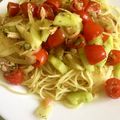 kopuri's cooksnap of when they made 絶品★スモークサーモンの和風冷製パスタ.