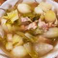 ママメイン！時々子供's cooksnap of when they made 新玉ねぎ大量消費★新玉ねぎのスープ煮.
