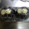 chichato's cooksnap of when they made 超簡単キャラ弁★まっくろくろすけおにぎり.