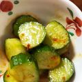 なーなちゃん's cooksnap of when they made 焼肉屋さんの豆板醤きゅうり.