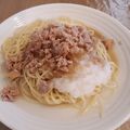 EmikoT's cooksnap of when they made めんつゆで簡単☆大根おろしツナパスタ.