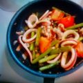 あおたいそう's cooksnap of when they made 10分以下☆アスパラとイカのピリ辛炒め.