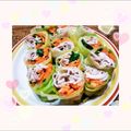 Janberry☆'s cooksnap of when they made ダイエットに！野菜たっぷり！レタス春巻き.