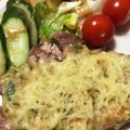 ☆なみへい's cooksnap of when they made とんかつ用豚肉のﾈｷﾞ味噌ﾁｰｽﾞ焼き！.