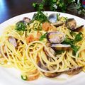 mami＊s's cooksnap of when they made 濃厚あさりだしの明太子パスタ.