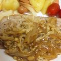 *あゆママ*'s cooksnap of when they made 豚ﾛｰｽ肉で簡単!!絶品豚ステーキ★.