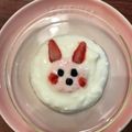 こつゆ514's cooksnap of when they made ヨーグルトアート♥苺でうさぎ.