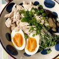 クックR4A95D☆'s cooksnap of when they made レンジで簡単♪鶏胸肉となすの冷やしうどん.