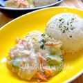 YUH♡ママ's cooksnap of when they made チンゲン菜とベーコンのクリーム煮.