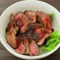 miya８ちゃん's cooksnap of when they made フライパンで！簡単ローストビーフ丼.