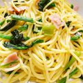 ☆hiroppy☆'s cooksnap of when they made ベーコンとほうれん草の和風パスタ.