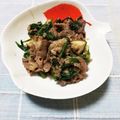 ﾁｲﾁｬﾝﾏﾏ's cooksnap of when they made すき焼きの材料で牛肉のにんにく醤油炒め.