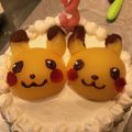 yebisu0408's cooksnap of when they made かわいい♪ポケモンのピカチュウケーキ♪.