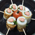 カルン's cooksnap of when they made インゲンのちくわ巻きタラマヨ添え.
