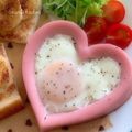 :☆tiara☆:'s cooksnap of when they made ハート目玉焼きアート朝ご飯★めざましTV.