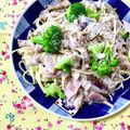 ふたごゆき's cooksnap of when they made 簡単！牛乳で♡キノコのクリームパスタ.