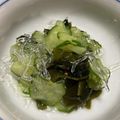 ninopino's cooksnap of when they made プチ食感☆きゅうりと若芽の辛し酢の物.