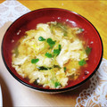 hanemakoo's cooksnap of when they made 簡単 朝食 かいわれ 卵の お吸い物＊゜.