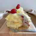 choryina's cooksnap of when they made ストロベリー♡チーズミルクレープ.