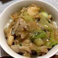 maroriro's cooksnap of when they made 疲労回復！ぷりぷりホタテと豚肉の中華丼♡.