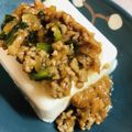 優木星's cooksnap of when they made 高菜の鶏そぼろのおつまみ冷奴.