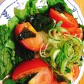 ♪choko♪'s cooksnap of when they made 生わかめとわさび菜リーフの具沢山サラダ.