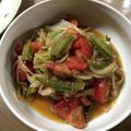 ビキナーもんちゃん's cooksnap of when they made オクラとトマトのサッパリ☆胡麻おかか和え.
