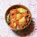 カレンガール's cooksnap of when they made 簡単★豆苗ともやしのビビンバ風丼✿.