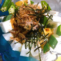 seacomet's cooksnap of when they made はんぺんとオクラのおかか和え♪.
