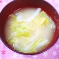 ふうはっちゃん's cooksnap of when they made キャベツのお味噌汁キャベツの食べる味噌汁.
