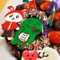 ぷにぷに～mama's cooksnap of when they made チョコペン♪ジバニャンのチョコプレート.