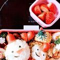 クック7DJ5B2☆'s cooksnap of when they made 幼稚園年少さんのお弁当～雪だるま.