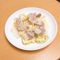 ★ぴよぴよ501★'s cooksnap of when they made 鶏とキャベツのさっぱりレンジ酒蒸し.