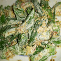 マーガレット21's cooksnap of when they made オクラのごまマヨおかか和え.