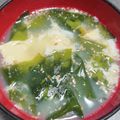 あんころモチ◡̈♡'s cooksnap of when they made 焼肉屋さんの味★わかめと卵のスープ.