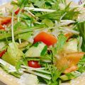 smilechip's cooksnap of when they made トマトとキュウリと水菜とタマネギのサラダ.